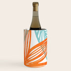 Orange and Blue Seaside Coastal Shapes Wine Chiller Gallery Image 1