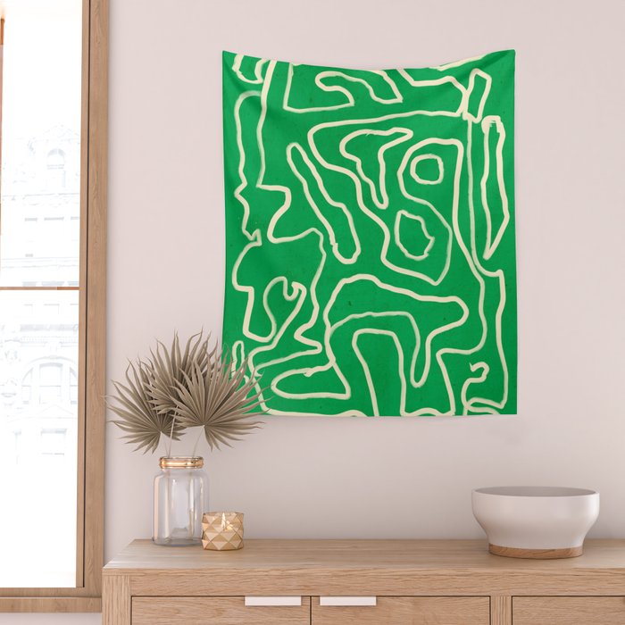 Abstract line art 151 Wall Tapestry Gallery Image 2