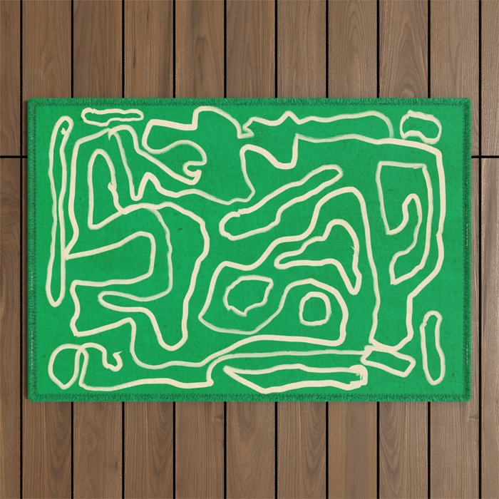 Abstract line art 151 Outdoor Rug Gallery Image 1