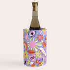 Tweenager Life Happy 90s Roller Skates Retro Positivity Pattern Wine Chiller Gallery Image 2