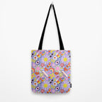 Tweenager Life Happy 90s Roller Skates Retro Positivity Pattern Tote Bag Gallery Image 2