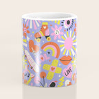 Tweenager Life Happy 90s Roller Skates Retro Positivity Pattern Coffee Mug Gallery Image 4
