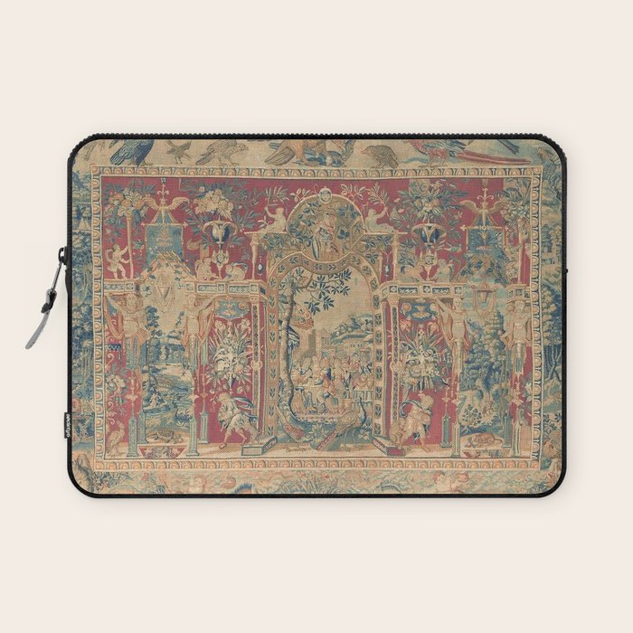 Antique Antwerp Grotesques Tapestry 16th Century  Laptop Sleeve Gallery Image 1