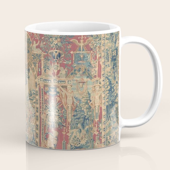 Antique Antwerp Grotesques Tapestry 16th Century  Coffee Mug Gallery Image 1