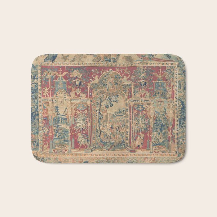 Antique Antwerp Grotesques Tapestry 16th Century  Bath Mat Gallery Image 1