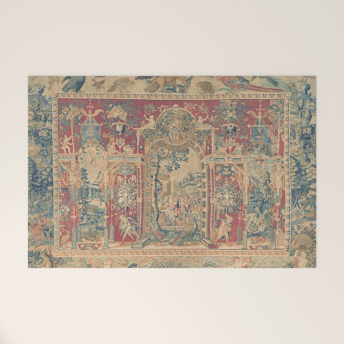 Antique Antwerp Grotesques Tapestry 16th Century  Welcome Mat Gallery Image 1