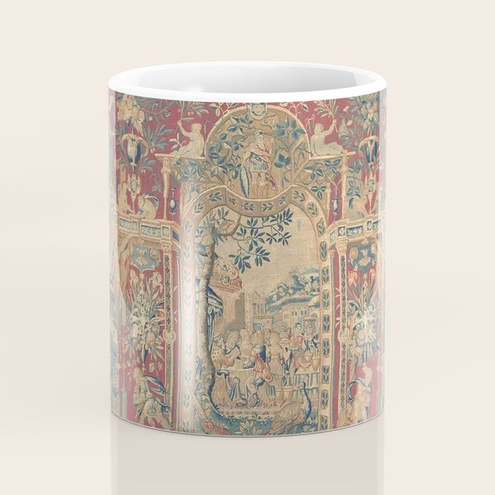 Antique Antwerp Grotesques Tapestry 16th Century  Coffee Mug Gallery Image 4