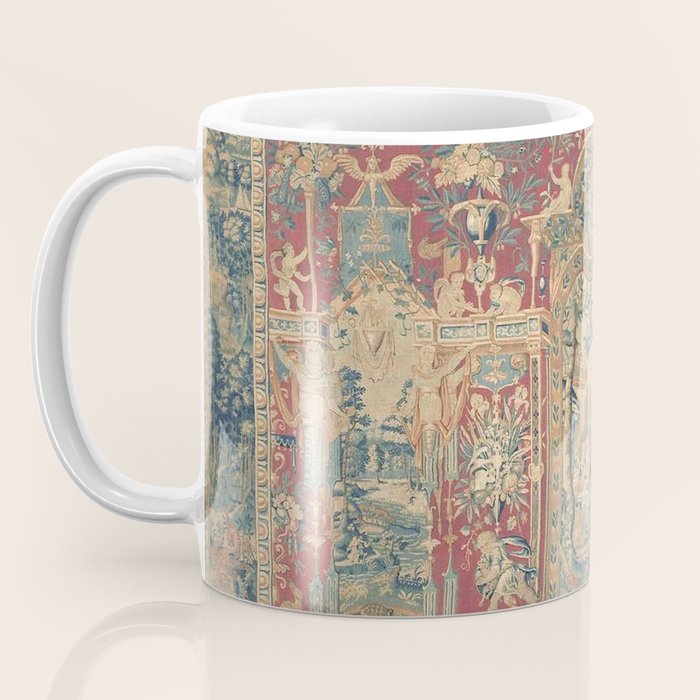 Antique Antwerp Grotesques Tapestry 16th Century  Coffee Mug Gallery Image 3