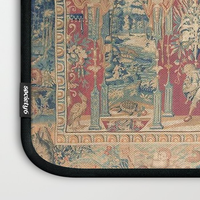 Antique Antwerp Grotesques Tapestry 16th Century  Laptop Sleeve Gallery Image 3