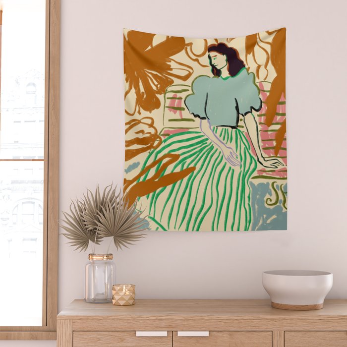 FIRST WARM DAY AFTER WINTER Wall Tapestry Gallery Image 2