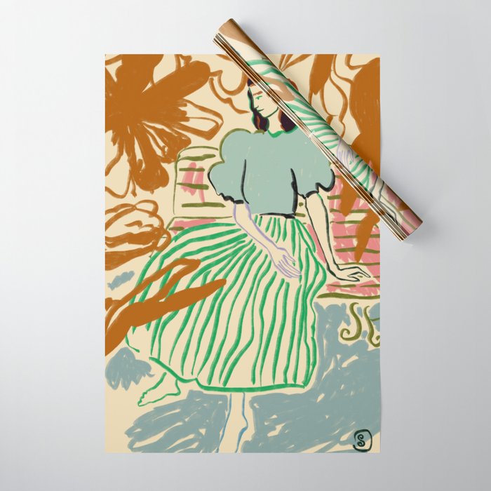 FIRST WARM DAY AFTER WINTER Wrapping Paper Gallery Image 1