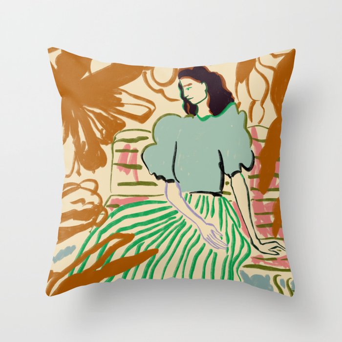 FIRST WARM DAY AFTER WINTER Throw Pillow Gallery Image 1