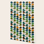 Mid Century Modern Fern Pattern Wallpaper Gallery Image 2