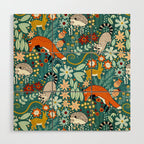 Woodland Pattern Wood Wall Art Gallery Image 1