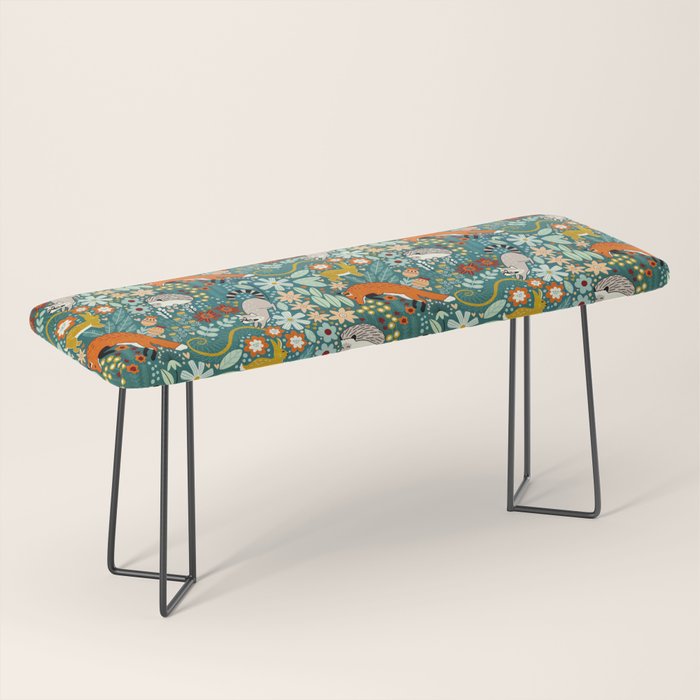 Woodland Pattern Bench Gallery Image 1