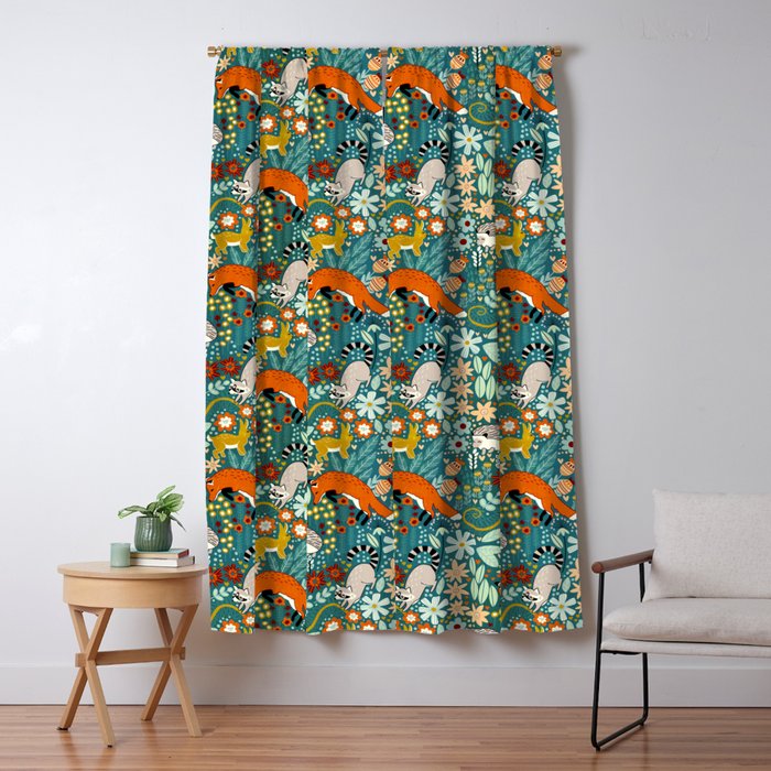 Woodland Pattern Window Curtain Gallery Image 1