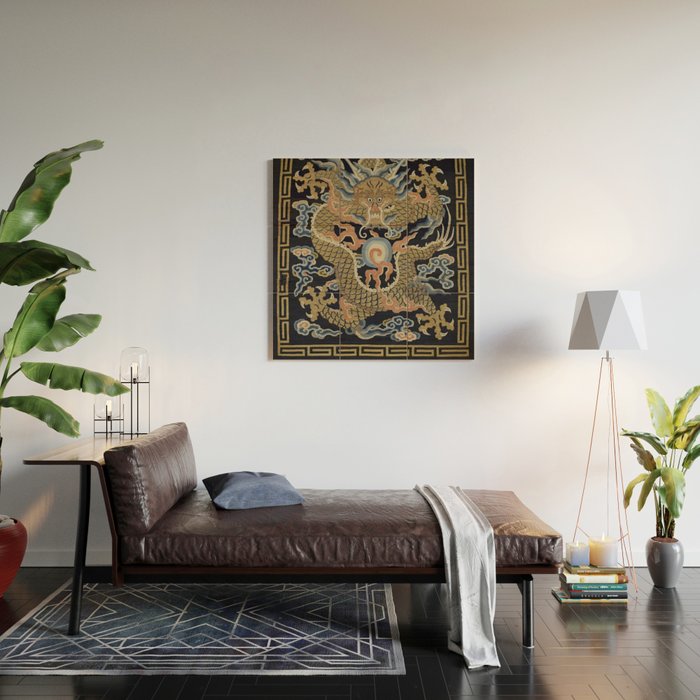 Antique 18th Century Chinese Dragon Wood Wall Art Gallery Image 2