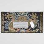 Antique 18th Century Chinese Dragon Desk Mat Gallery Image 1