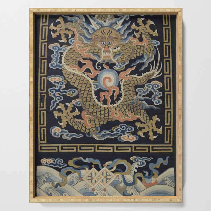 Antique 18th Century Chinese Dragon Serving Tray Gallery Image 1