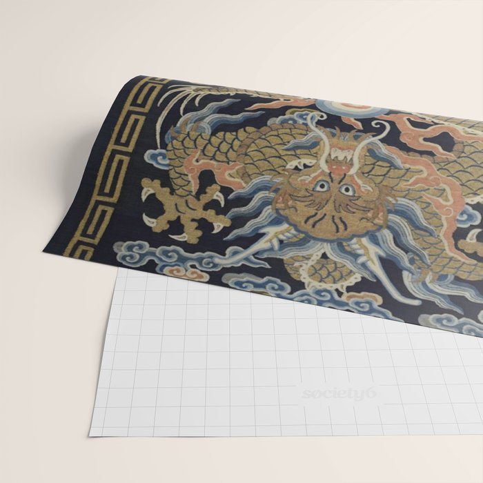 Antique 18th Century Chinese Dragon Wrapping Paper Gallery Image 2