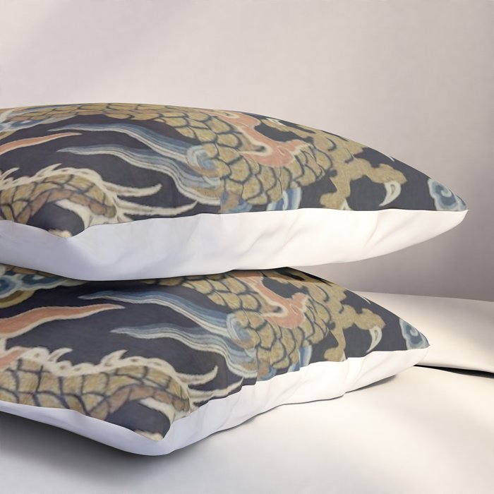 Antique 18th Century Chinese Dragon Pillow Sham Gallery Image 3