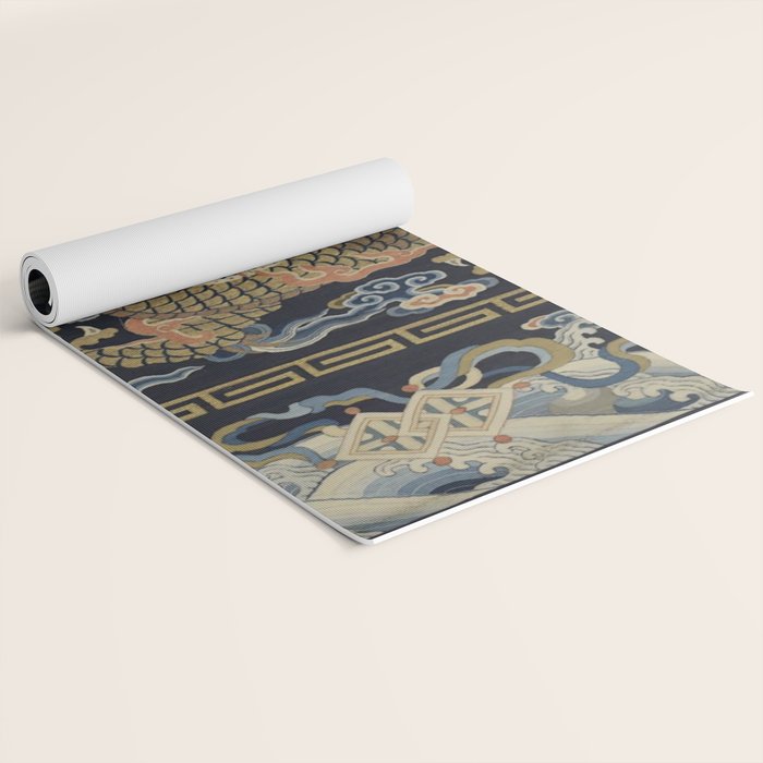 Antique 18th Century Chinese Dragon Yoga Mat Gallery Image 2