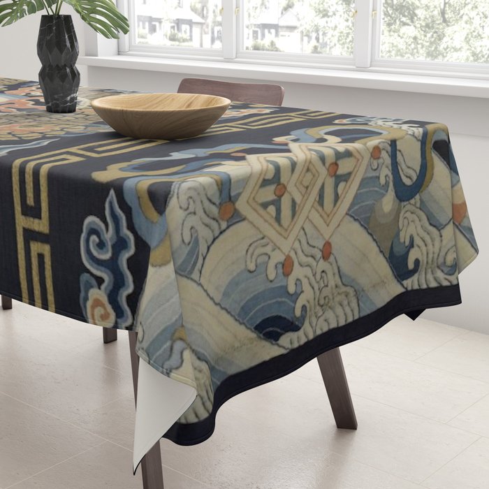 Antique 18th Century Chinese Dragon Tablecloth Gallery Image 3