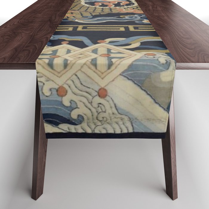 Antique 18th Century Chinese Dragon Table Runner Gallery Image 1