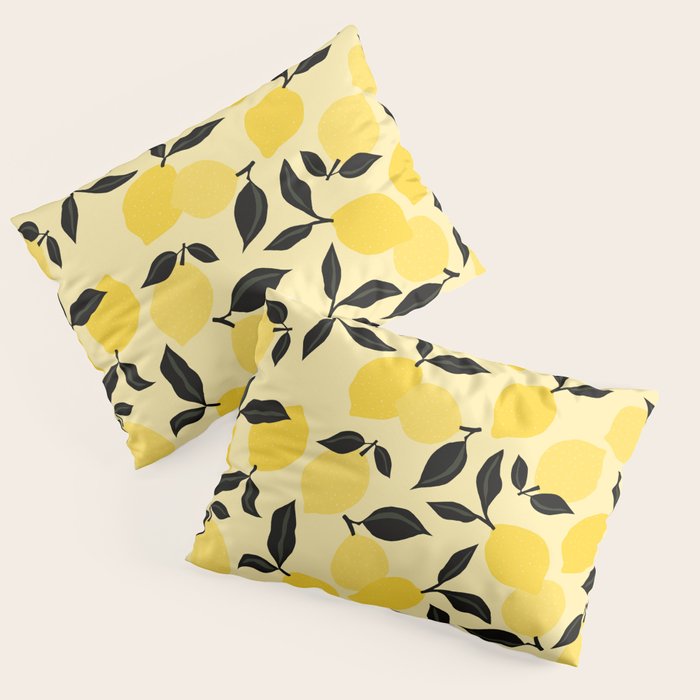 Seamless Citrus Pattern / Lemons Pillow Sham Gallery Image 1