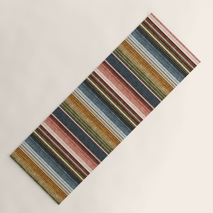 serape southwest stripe - earth tones Yoga Mat Gallery Image 1