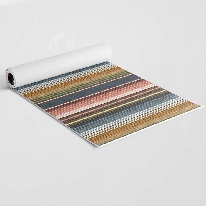 serape southwest stripe - earth tones Yoga Mat Gallery Image 2