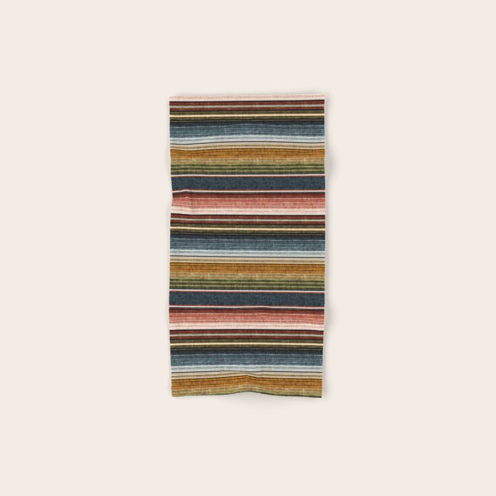 serape southwest stripe - earth tones Hand & Bath Towel Gallery Image 1