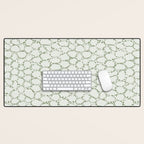 Abstract organic dots - pastel sage green pattern Desk Mat Gallery Image 1