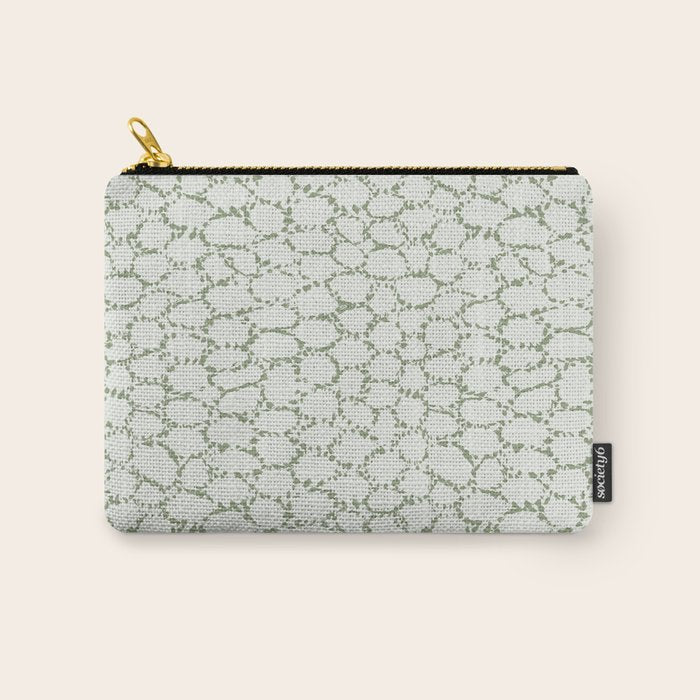 Abstract organic dots - pastel sage green pattern Carry All Pouch Gallery Image 1