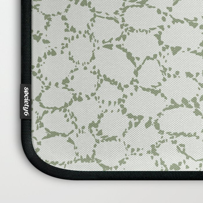 Abstract organic dots - pastel sage green pattern Laptop Sleeve Gallery Image 3