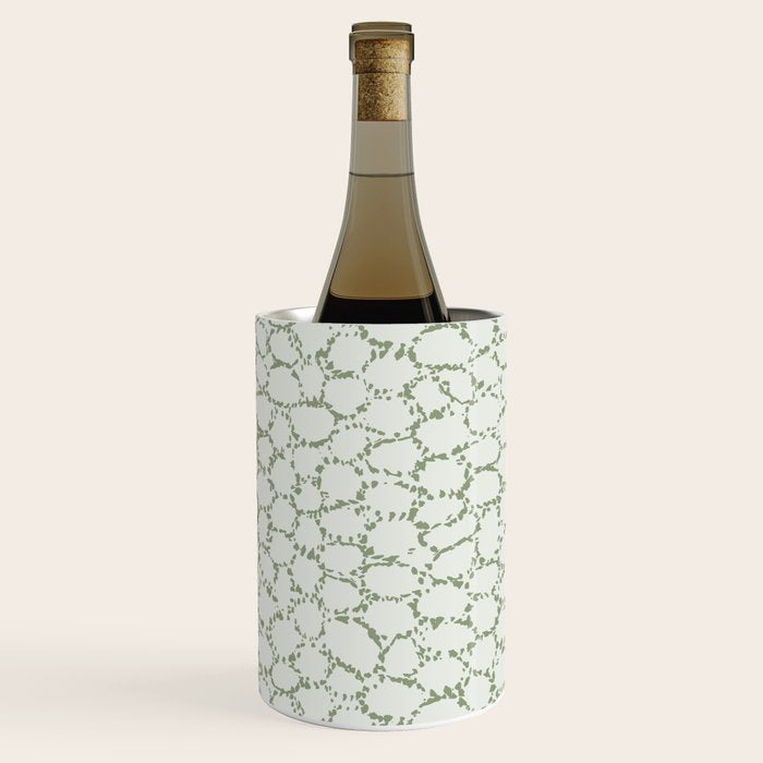 Abstract organic dots - pastel sage green pattern Wine Chiller Gallery Image 2