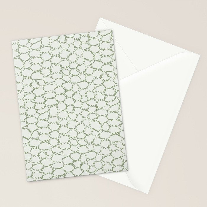 Abstract organic dots - pastel sage green pattern Stationery Card Gallery Image 2