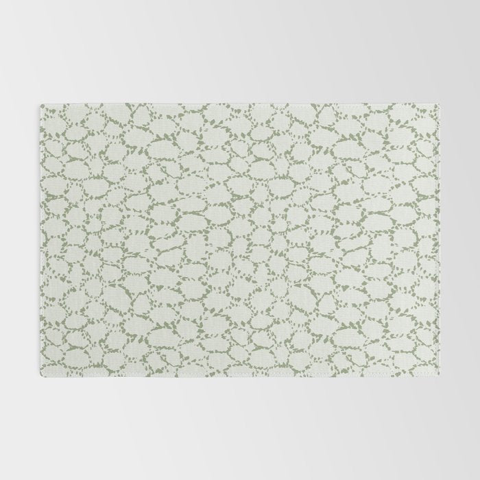 Abstract organic dots - pastel sage green pattern Rug Gallery Image 2