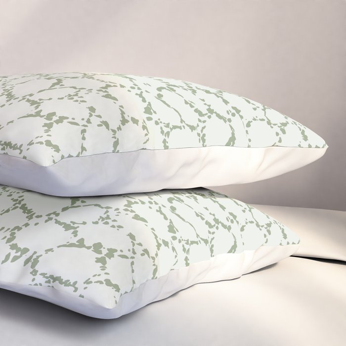 Abstract organic dots - pastel sage green pattern Pillow Sham Gallery Image 3