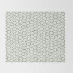 Abstract organic dots - pastel sage green pattern Throw Blanket Gallery Image 2