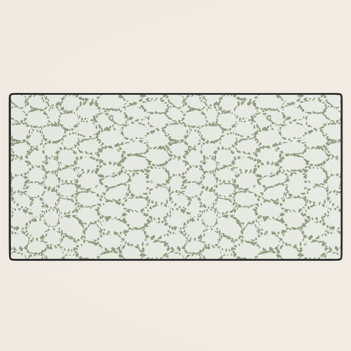 Abstract organic dots - pastel sage green pattern Desk Mat Gallery Image 3