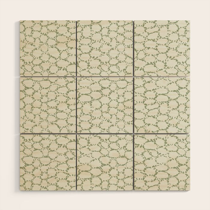 Abstract organic dots - pastel sage green pattern Wood Wall Art Gallery Image 1