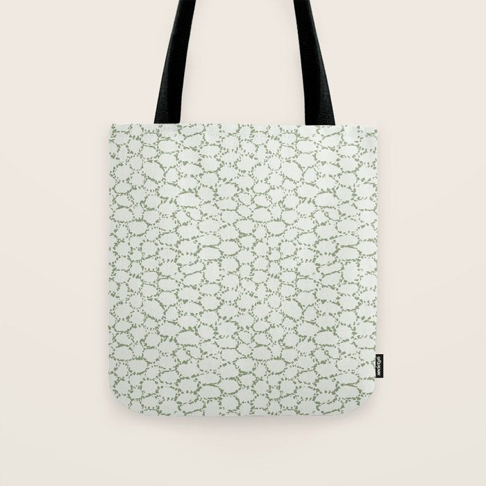 Abstract organic dots - pastel sage green pattern Tote Bag Gallery Image 1
