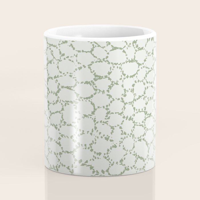 Abstract organic dots - pastel sage green pattern Coffee Mug Gallery Image 4