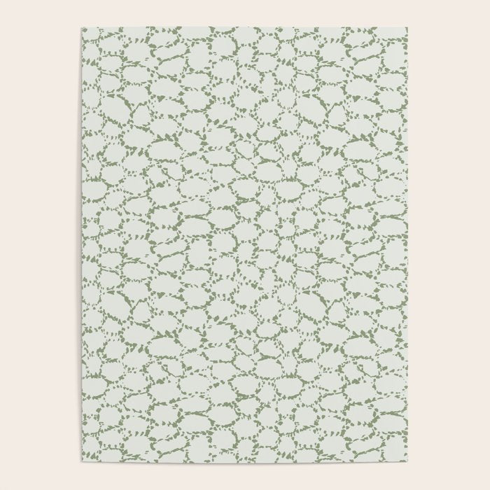 Abstract organic dots - pastel sage green pattern Poster Gallery Image 4