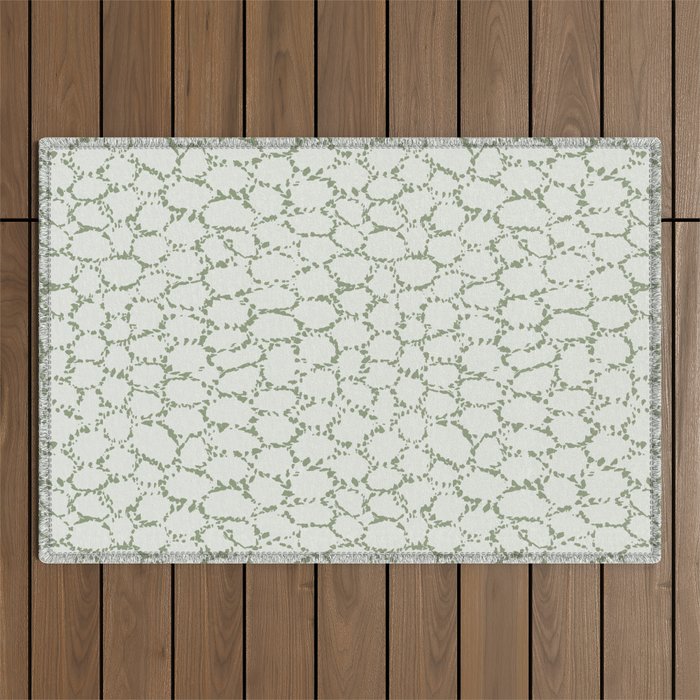 Abstract organic dots - pastel sage green pattern Outdoor Rug Gallery Image 1