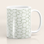 Abstract organic dots - pastel sage green pattern Coffee Mug Gallery Image 1