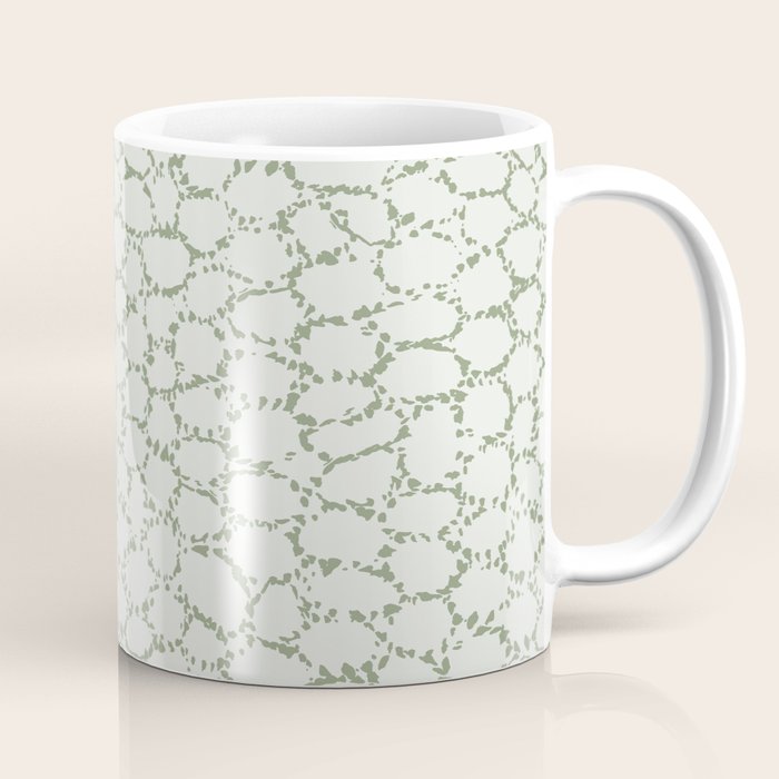 Abstract organic dots - pastel sage green pattern Coffee Mug Gallery Image 1
