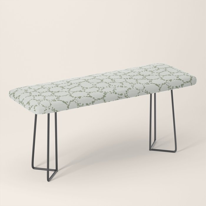 Abstract organic dots - pastel sage green pattern Bench Gallery Image 1