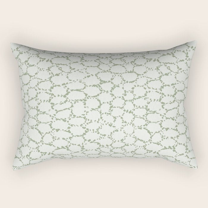 Abstract organic dots - pastel sage green pattern Rectangular Pillow Gallery Image 1